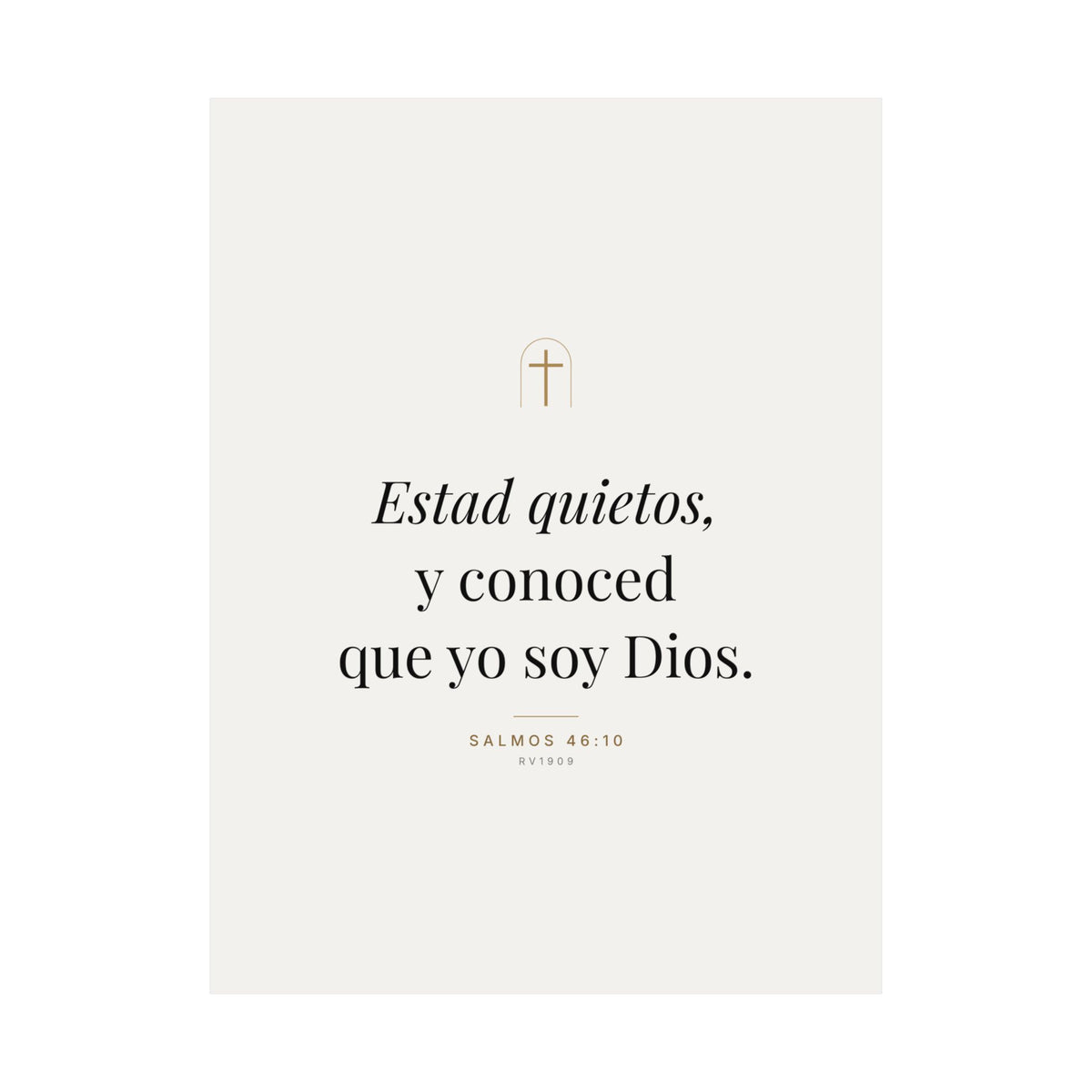 Be Still Print – Psalm 46:10, Unframed (Spanish Edition)