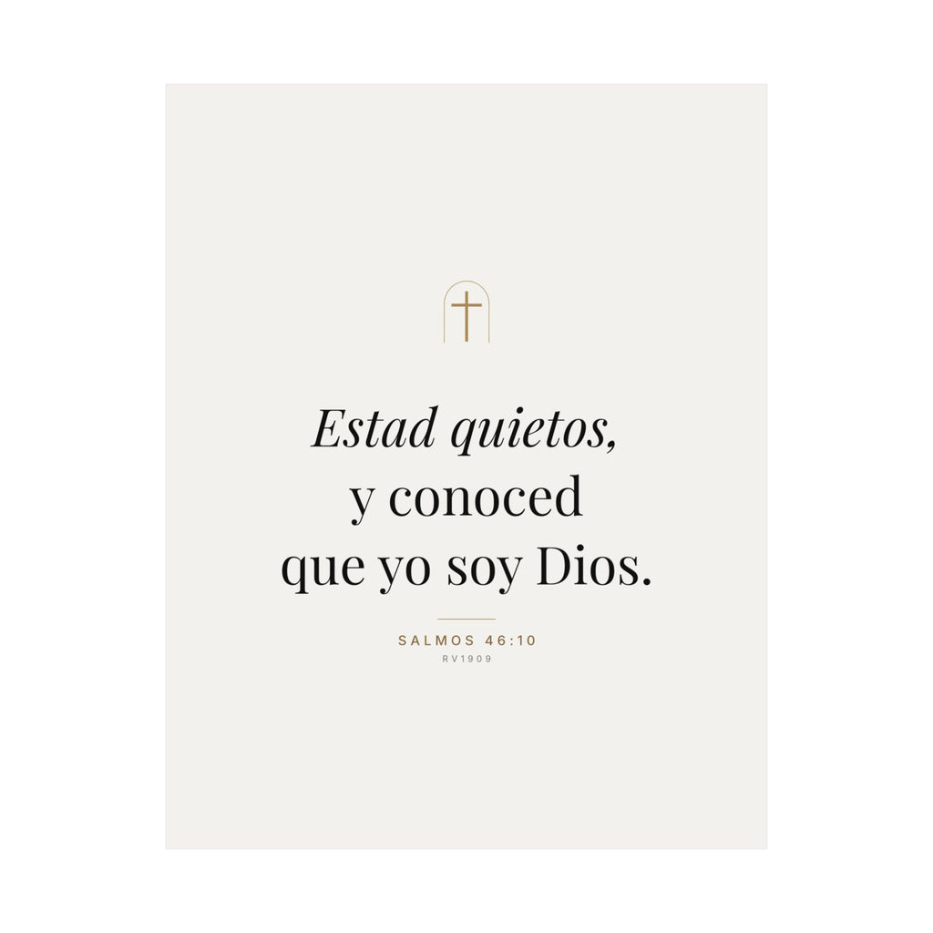 Be Still Print – Psalm 46:10, Unframed (Spanish Edition)