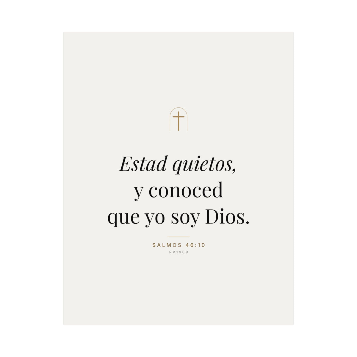 Be Still Print – Psalm 46:10, Unframed (Spanish Edition)