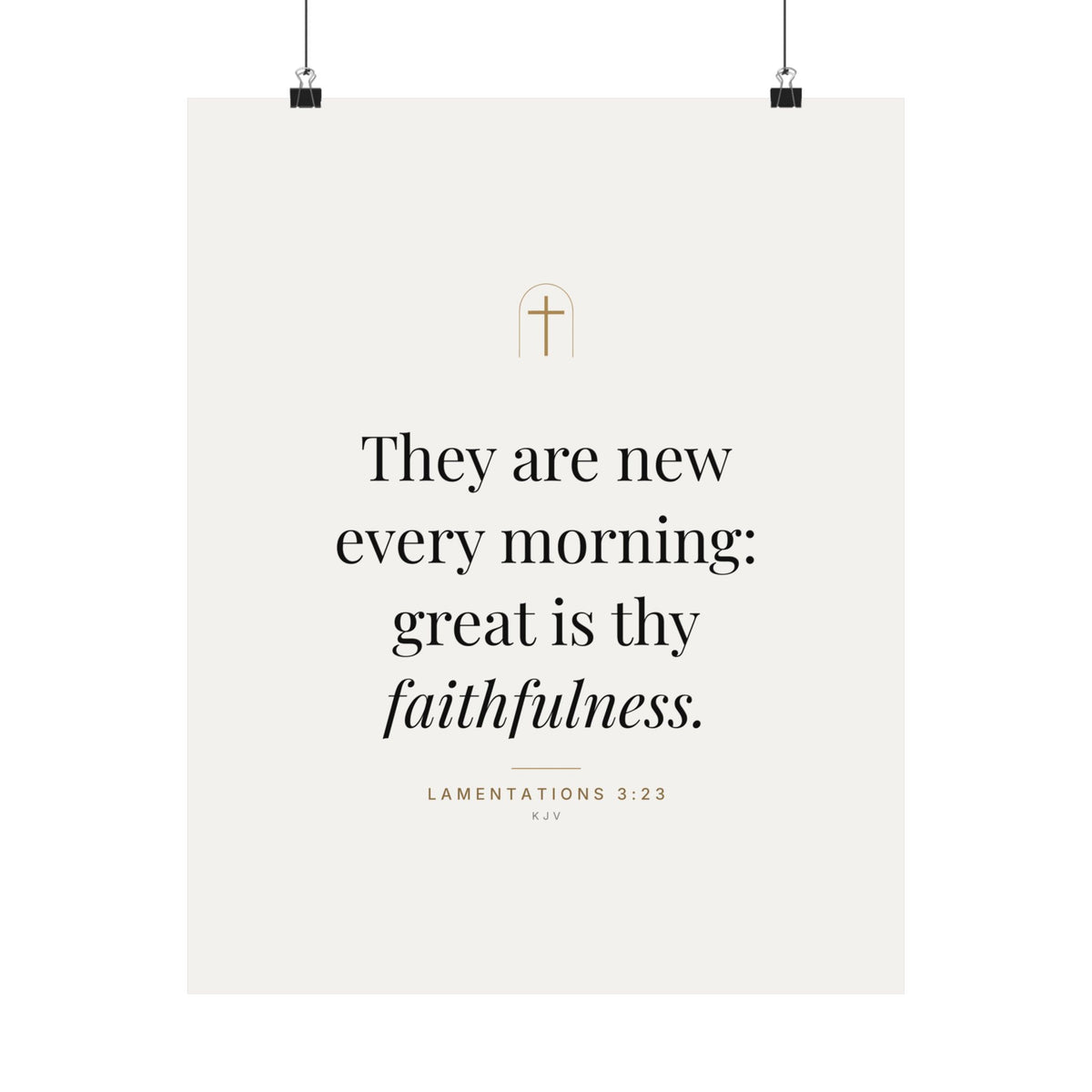New Every Morning Print – Lamentations 3:23 (Unframed)
