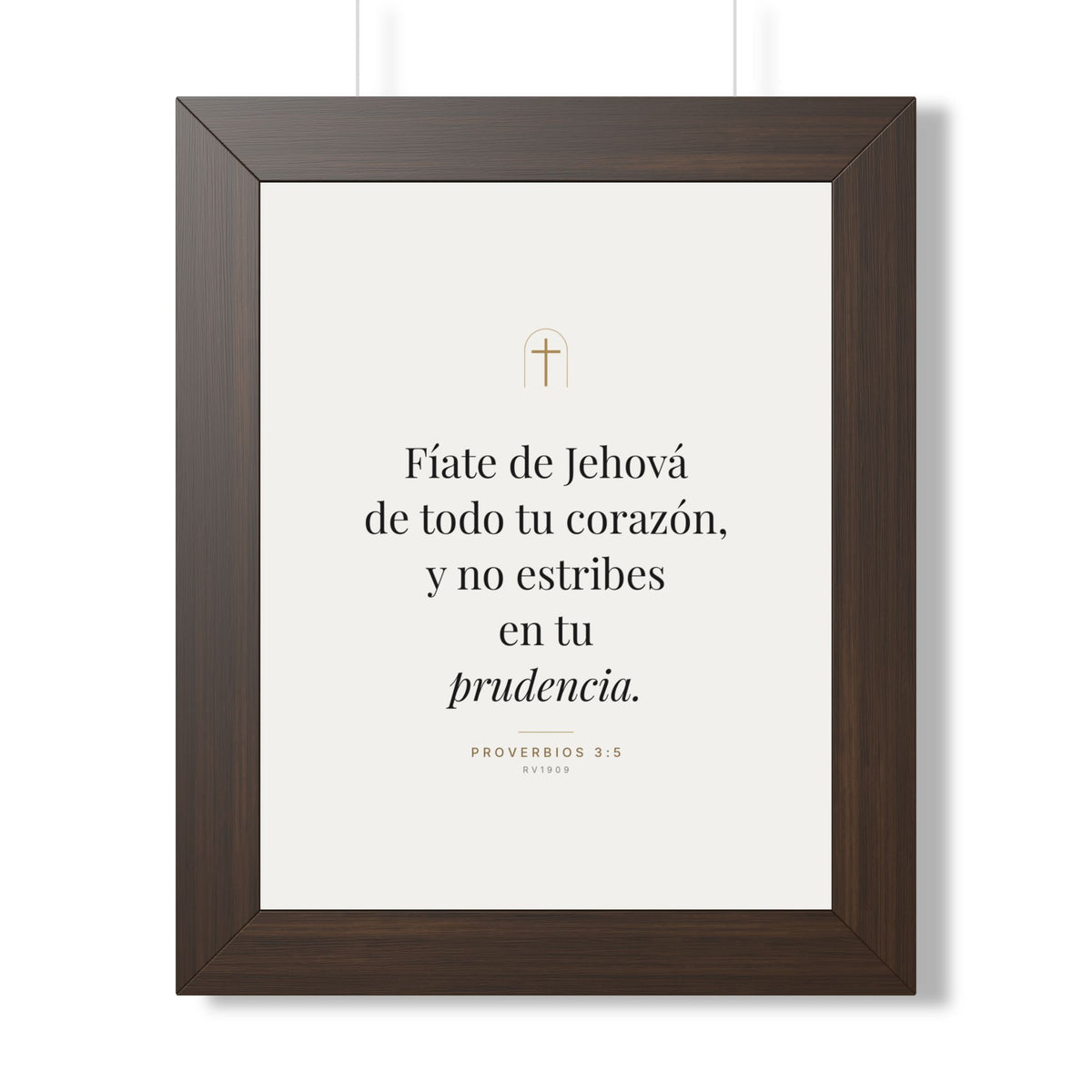 Trust in the Lord Framed Print – Proverbs 3:5 (Spanish Edition)