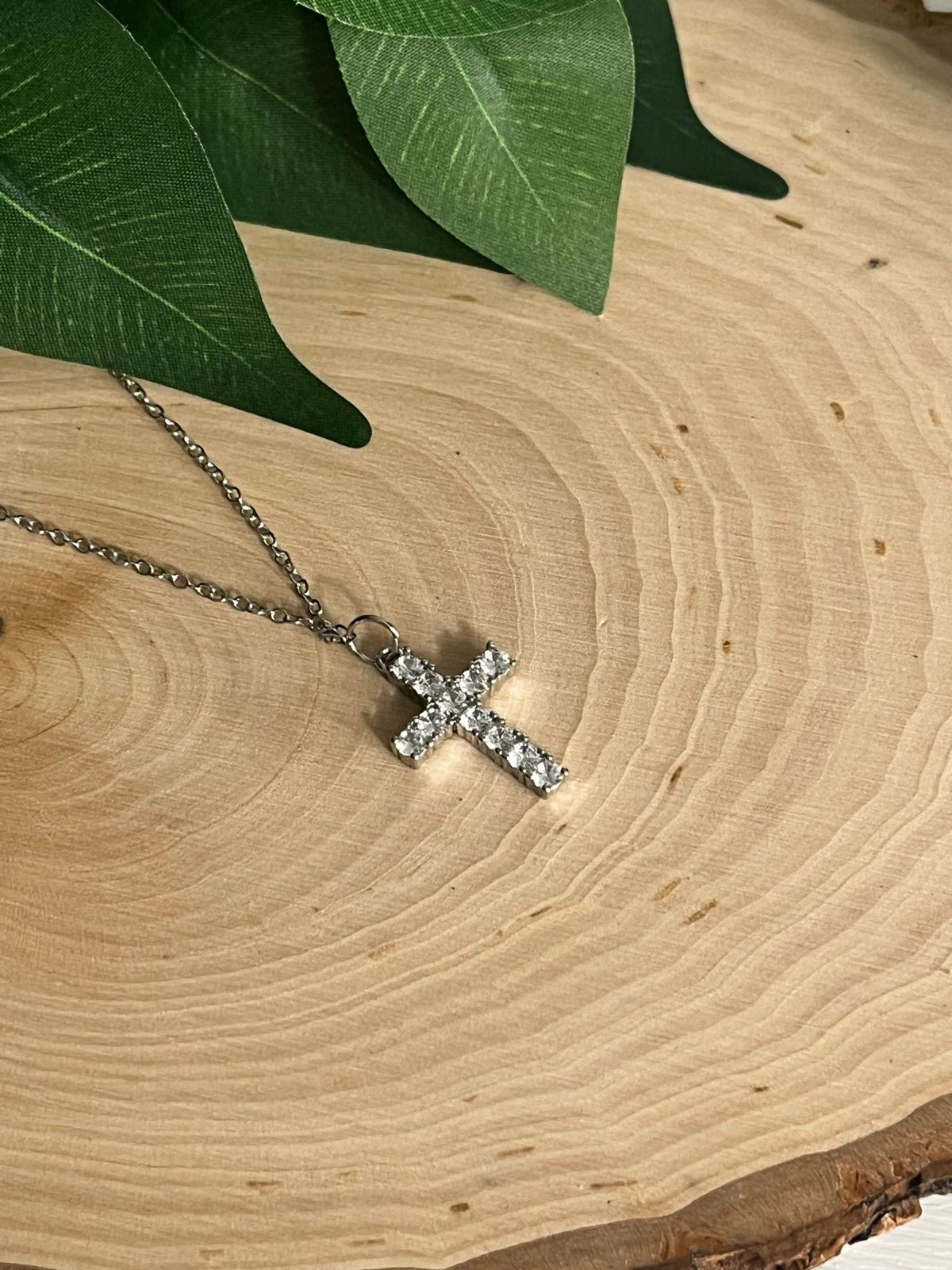 Classic Silver Cross Necklace
