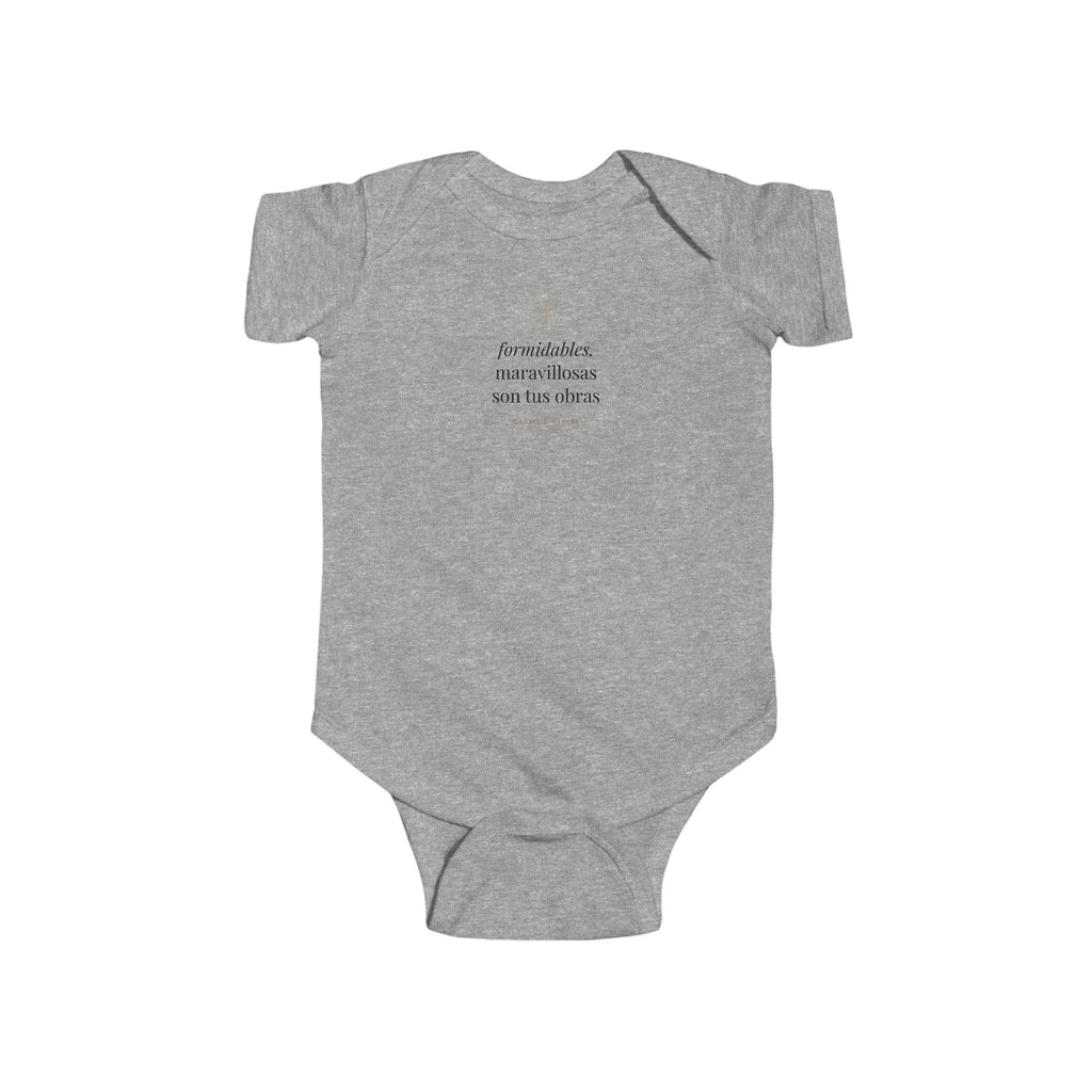 Wonderfully Made Baby Bodysuit – Psalm 139:14 (Spanish Edition)