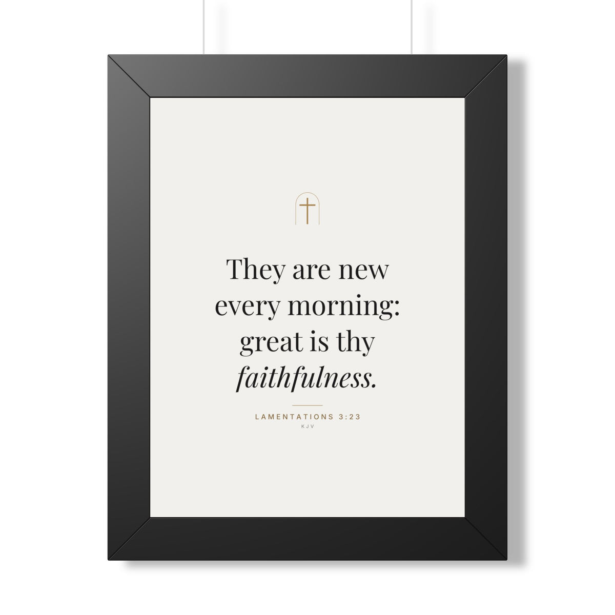 New Every Morning Framed Print – Lamentations 3:23
