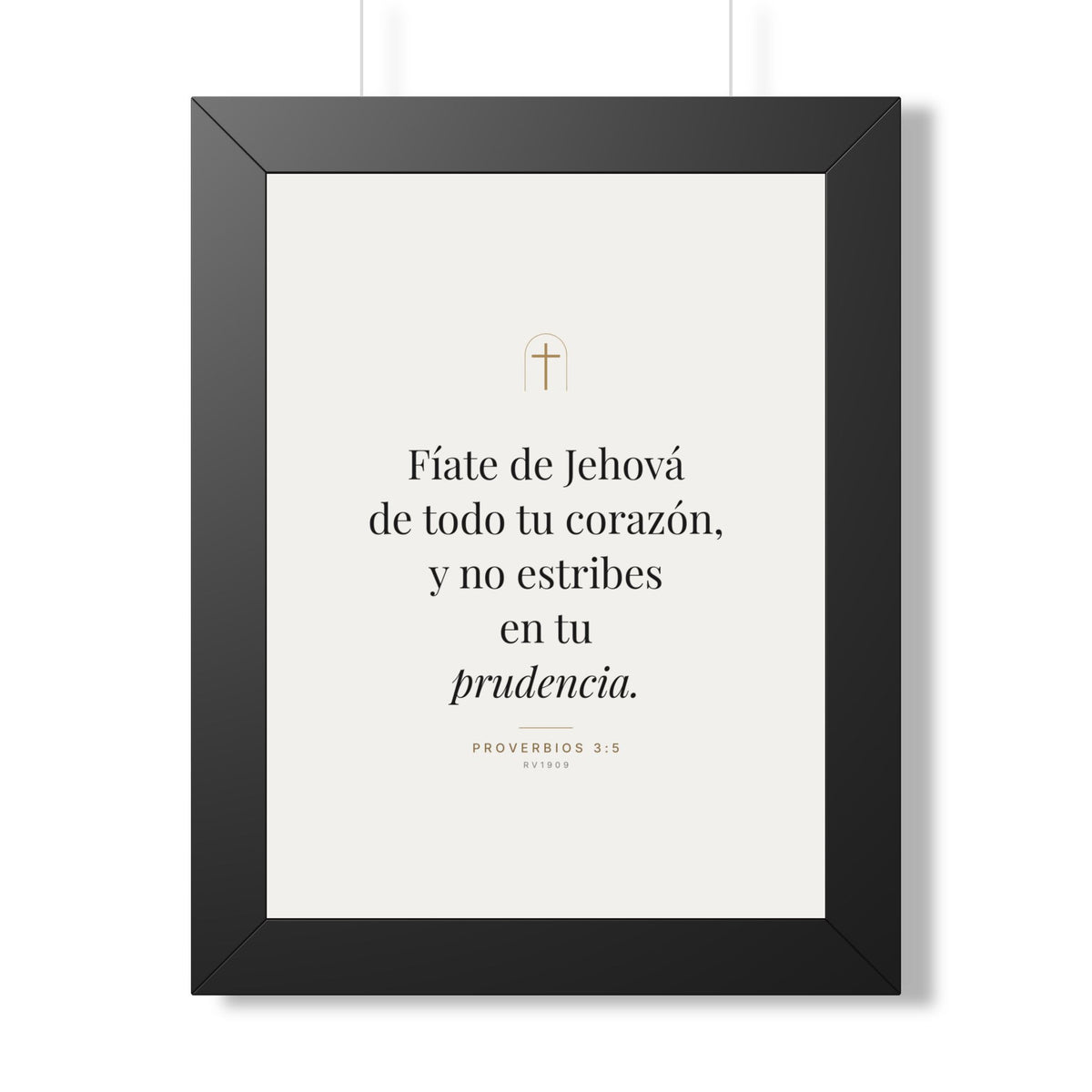 Trust in the Lord Framed Print – Proverbs 3:5 (Spanish Edition)