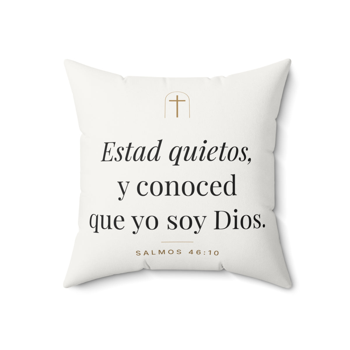 Be Still Throw Pillow – Psalm 46:10 (Spanish Edition)