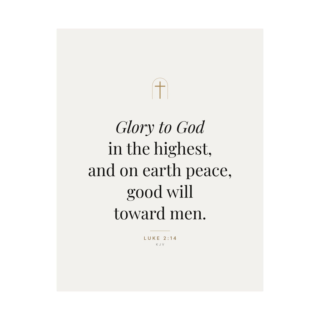 Glory to God Print – Luke 2:14 (Unframed)