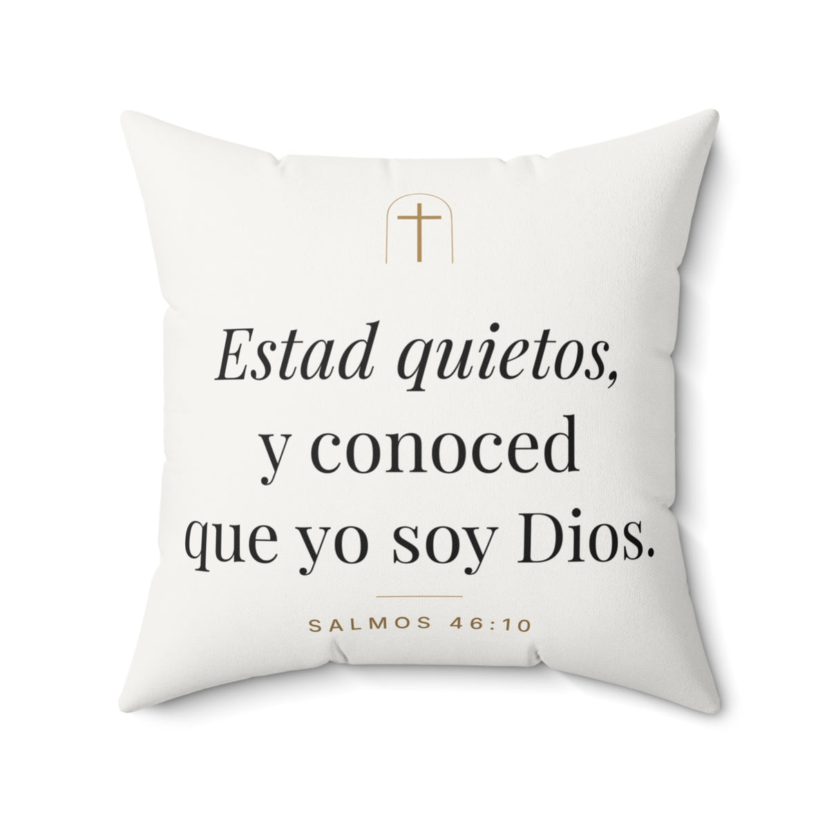 Be Still Throw Pillow – Psalm 46:10 (Spanish Edition)
