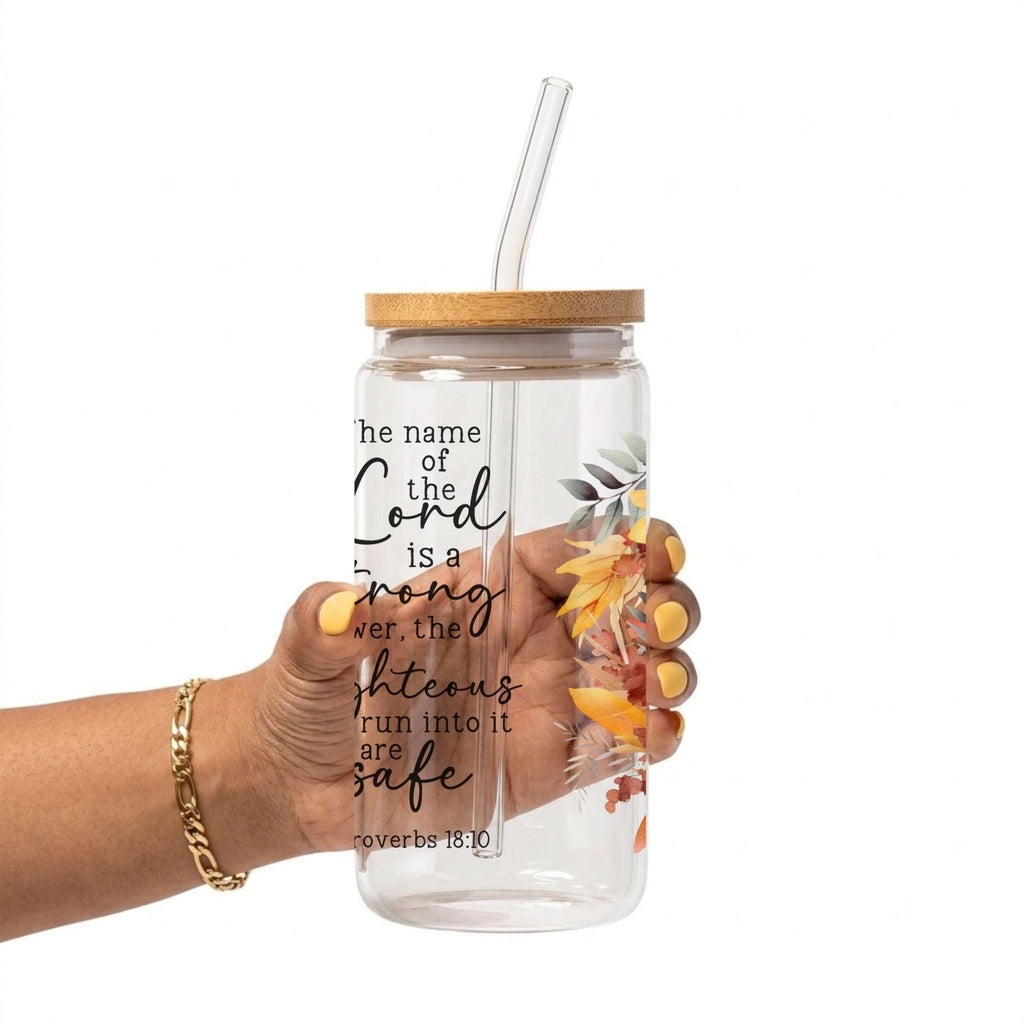 Vaso, taza y termo floral con versículo
