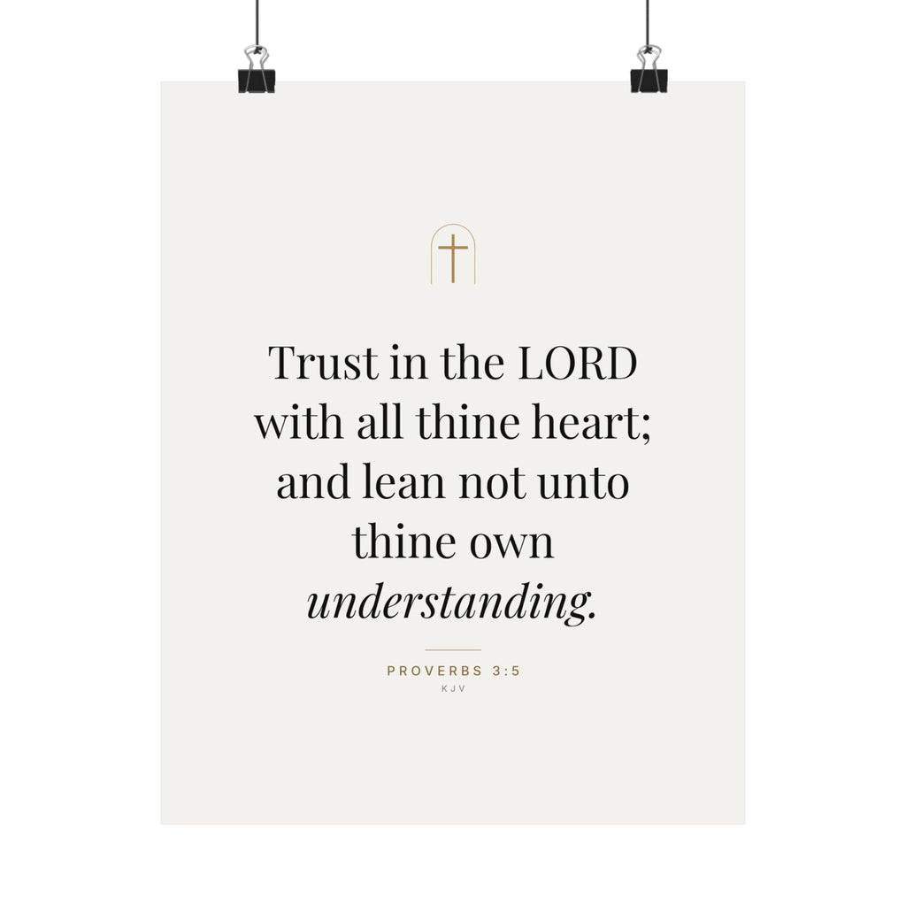 Trust in the Lord Print – Proverbs 3:5 (Unframed)