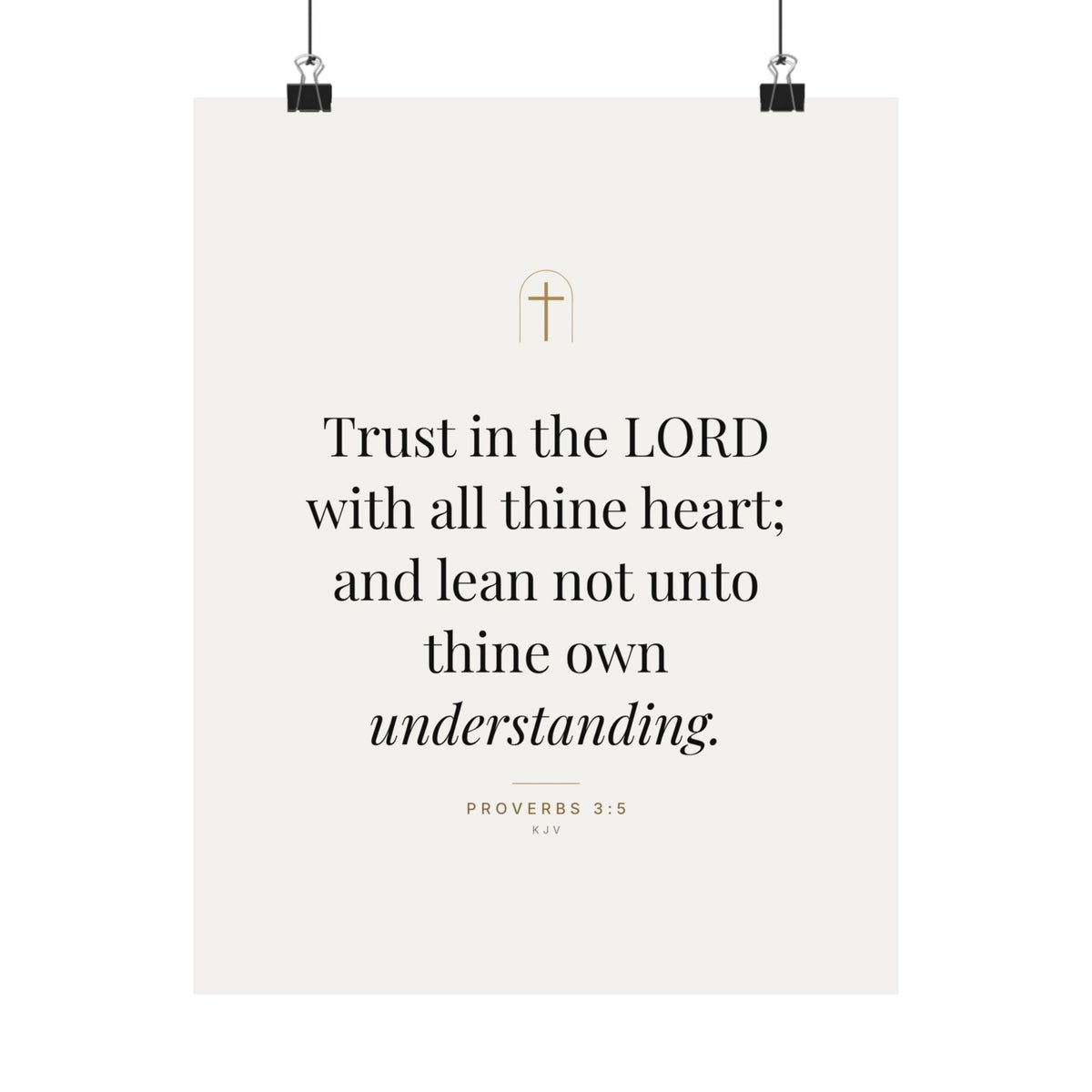 Trust in the Lord Print – Proverbs 3:5 (Unframed)