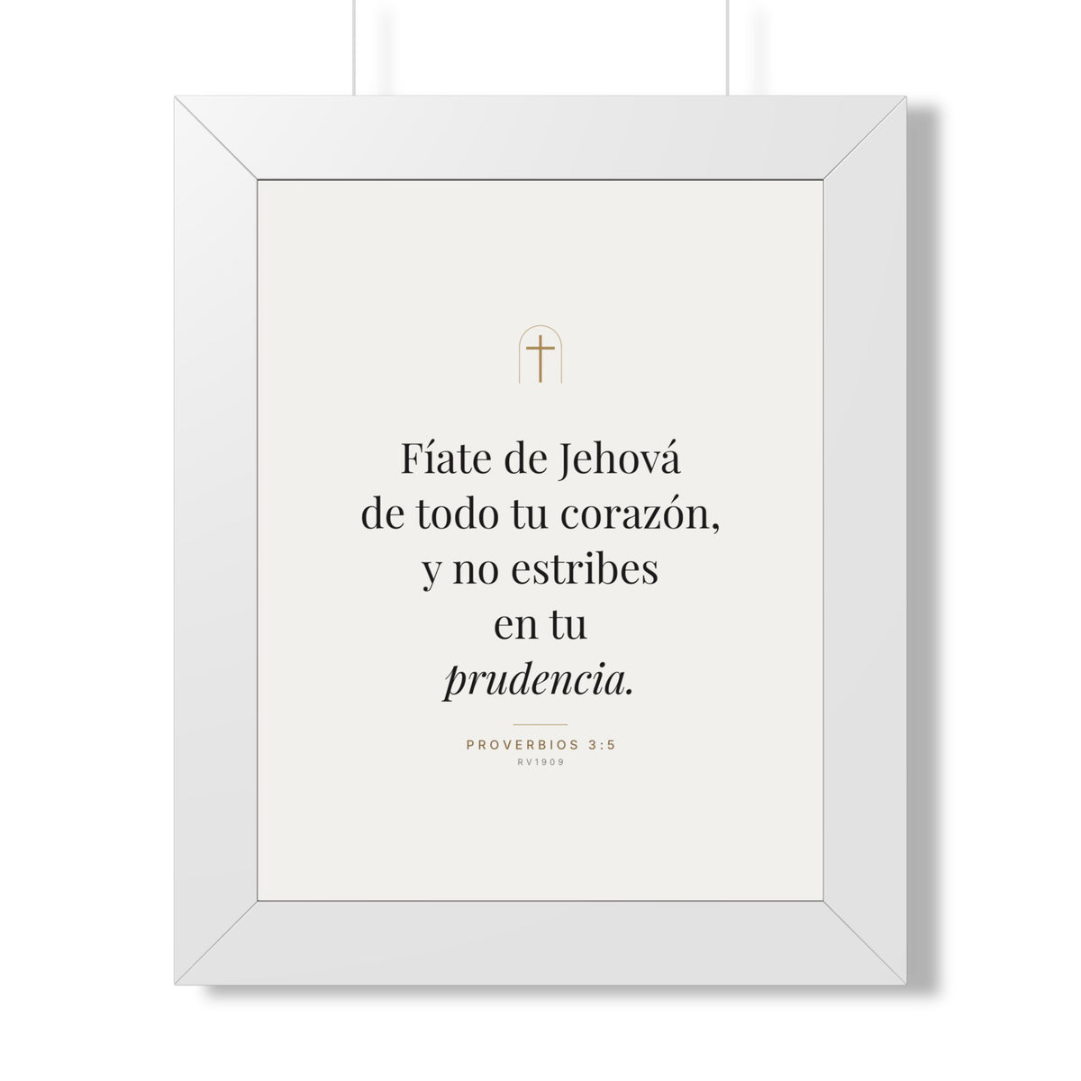 Trust in the Lord Framed Print – Proverbs 3:5 (Spanish Edition)