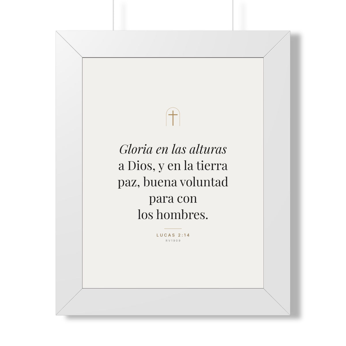 Glory to God Framed Print – Luke 2:14 (Spanish Edition)