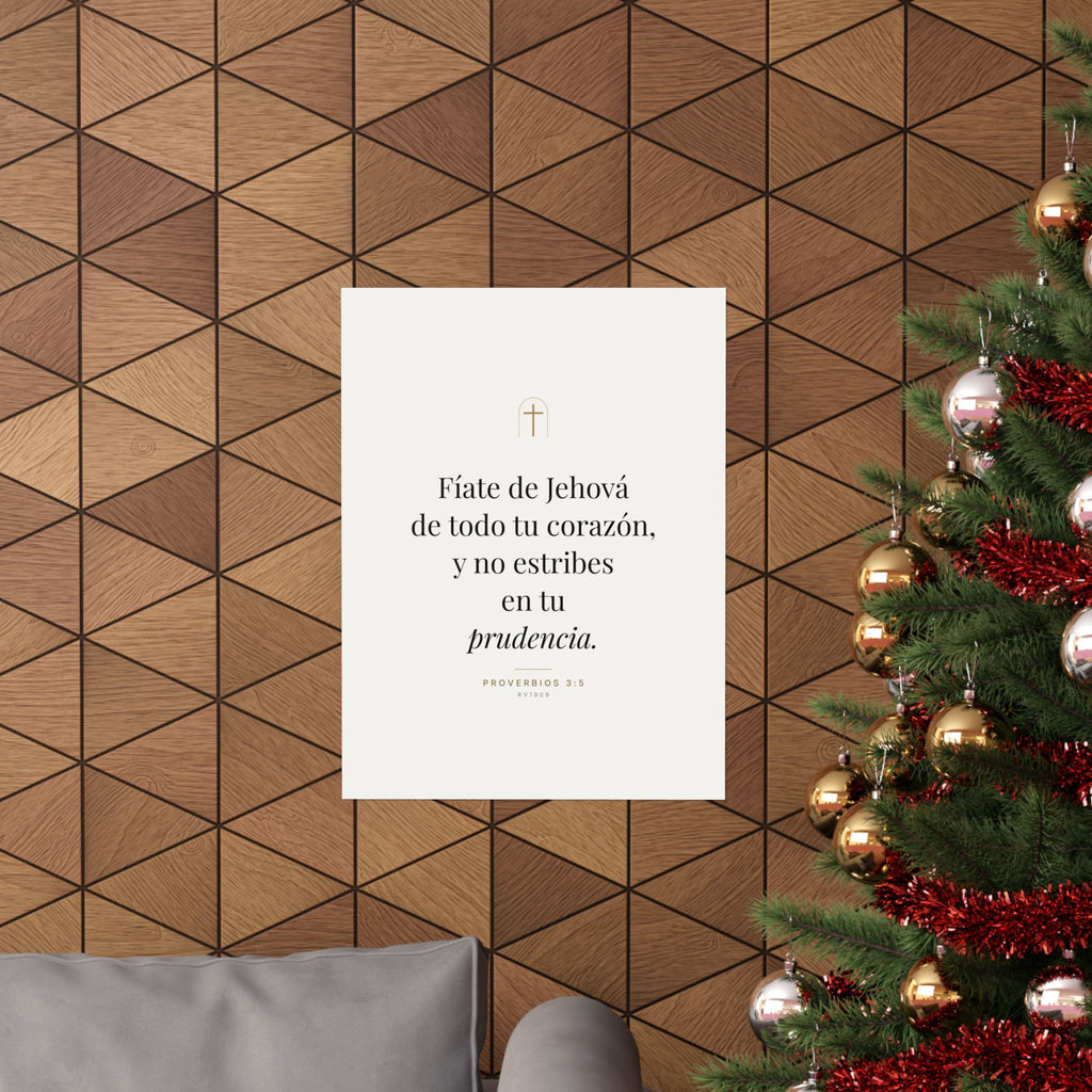Trust in the Lord Print – Proverbs 3:5, Unframed (Spanish Edition)
