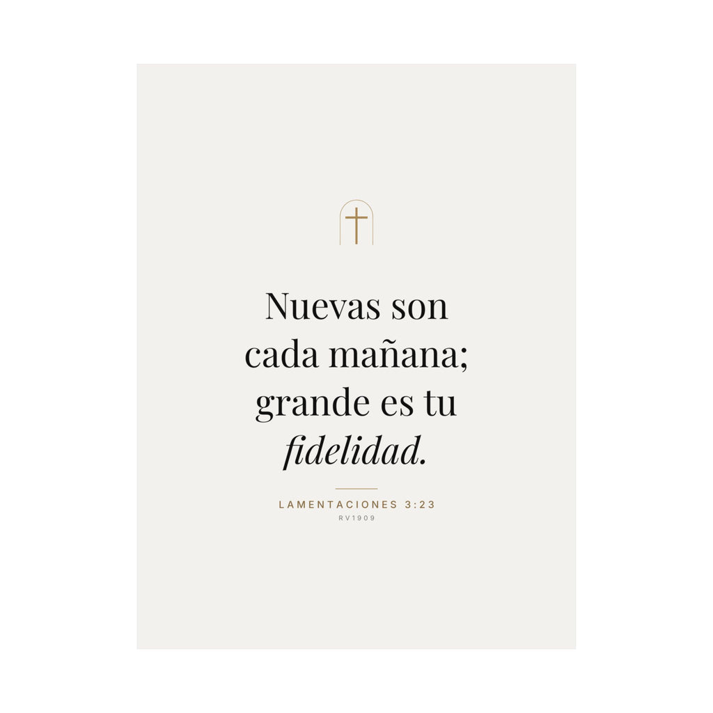 New Every Morning Print – Lamentations 3:23, Unframed (Spanish Edition)