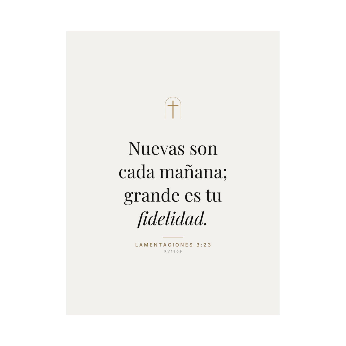 New Every Morning Print – Lamentations 3:23, Unframed (Spanish Edition)