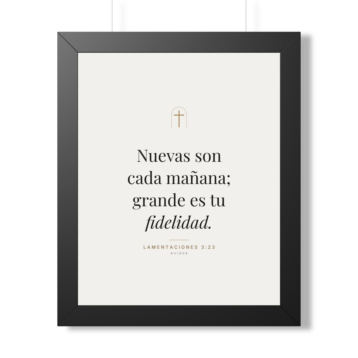 New Every Morning Framed Print – Lamentations 3:23 (Spanish Edition)