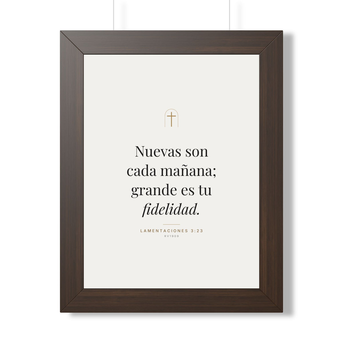 New Every Morning Framed Print – Lamentations 3:23 (Spanish Edition)