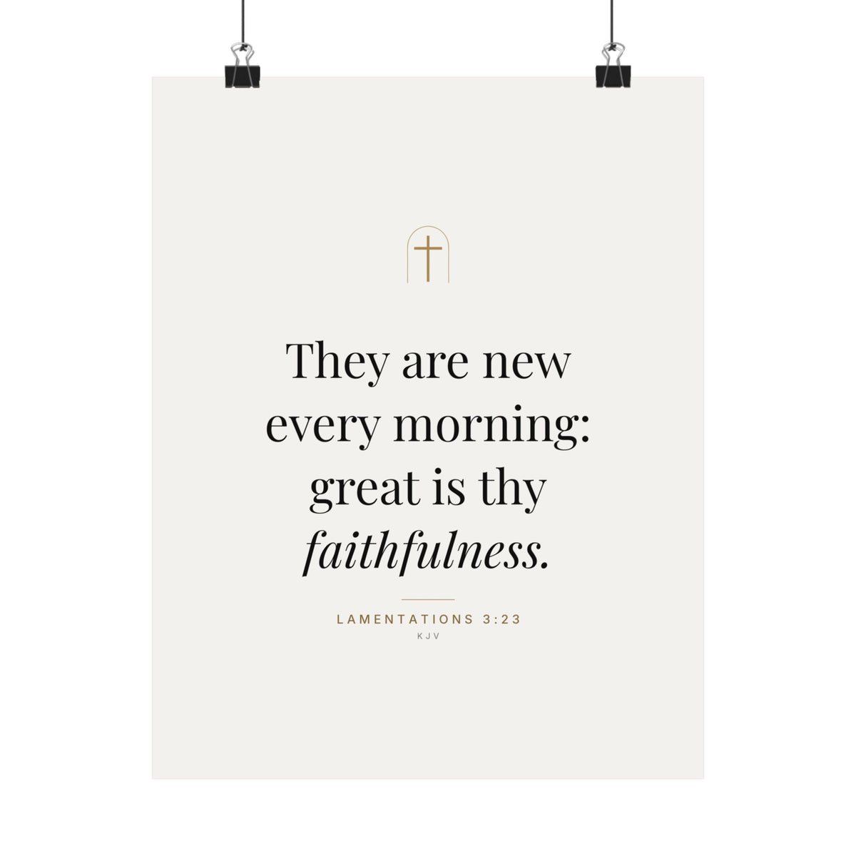 New Every Morning Print – Lamentations 3:23 (Unframed)