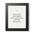 Glory to God Framed Print – Luke 2:14
