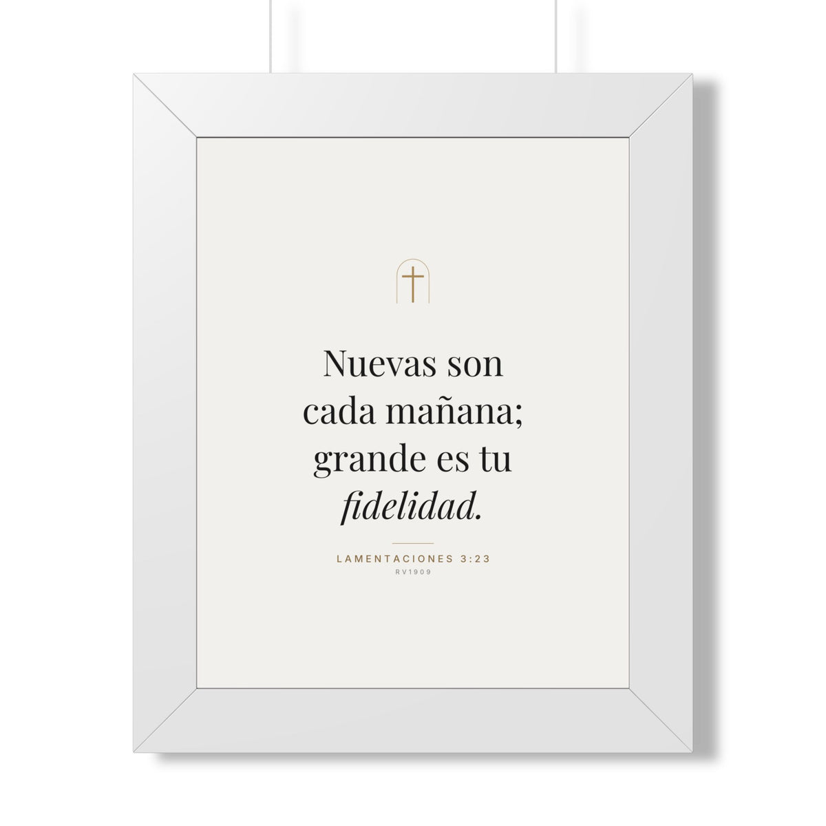 New Every Morning Framed Print – Lamentations 3:23 (Spanish Edition)
