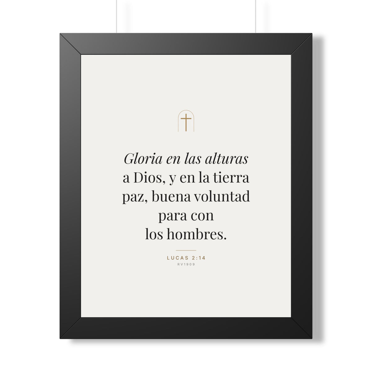 Glory to God Framed Print – Luke 2:14 (Spanish Edition)