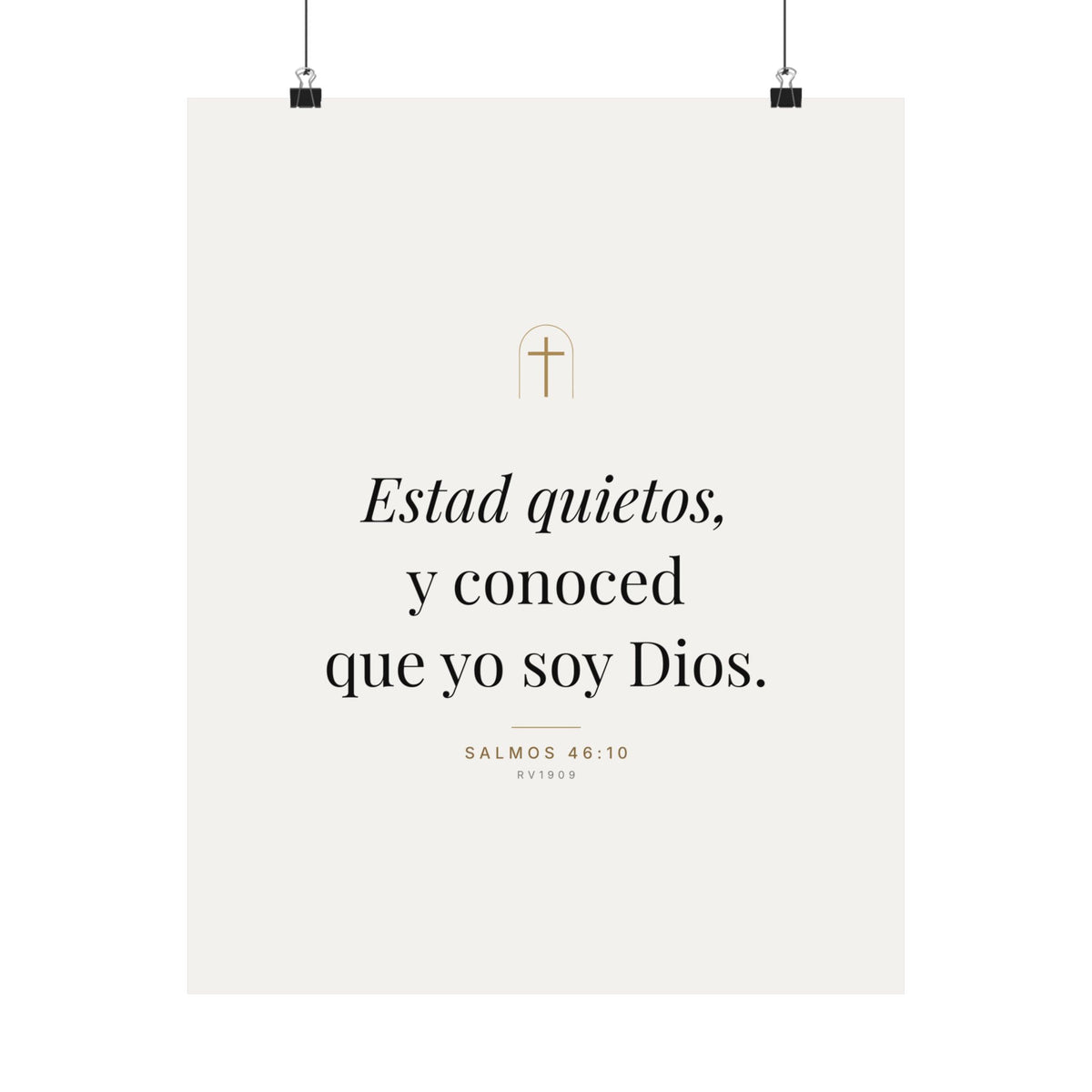 Be Still Print – Psalm 46:10, Unframed (Spanish Edition)