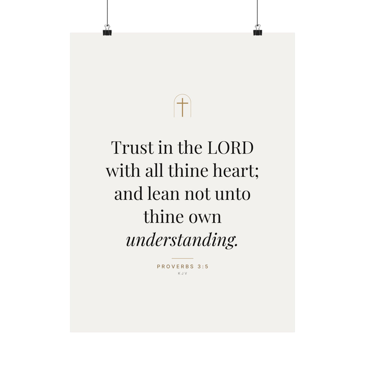 Trust in the Lord Print – Proverbs 3:5 (Unframed)