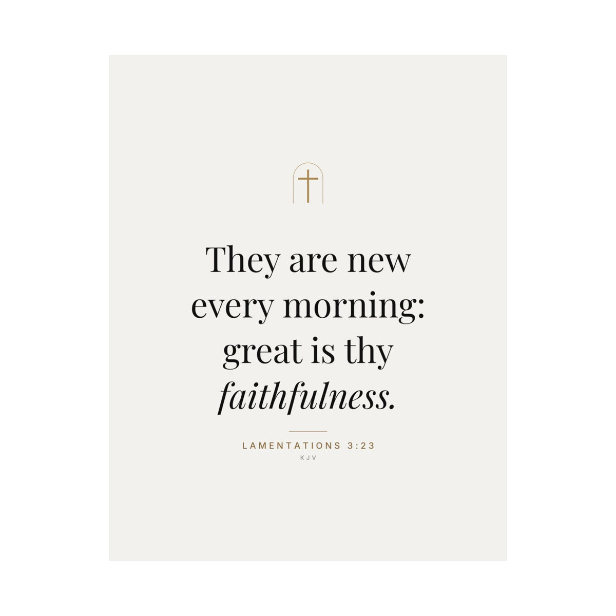 New Every Morning Print – Lamentations 3:23 (Unframed)