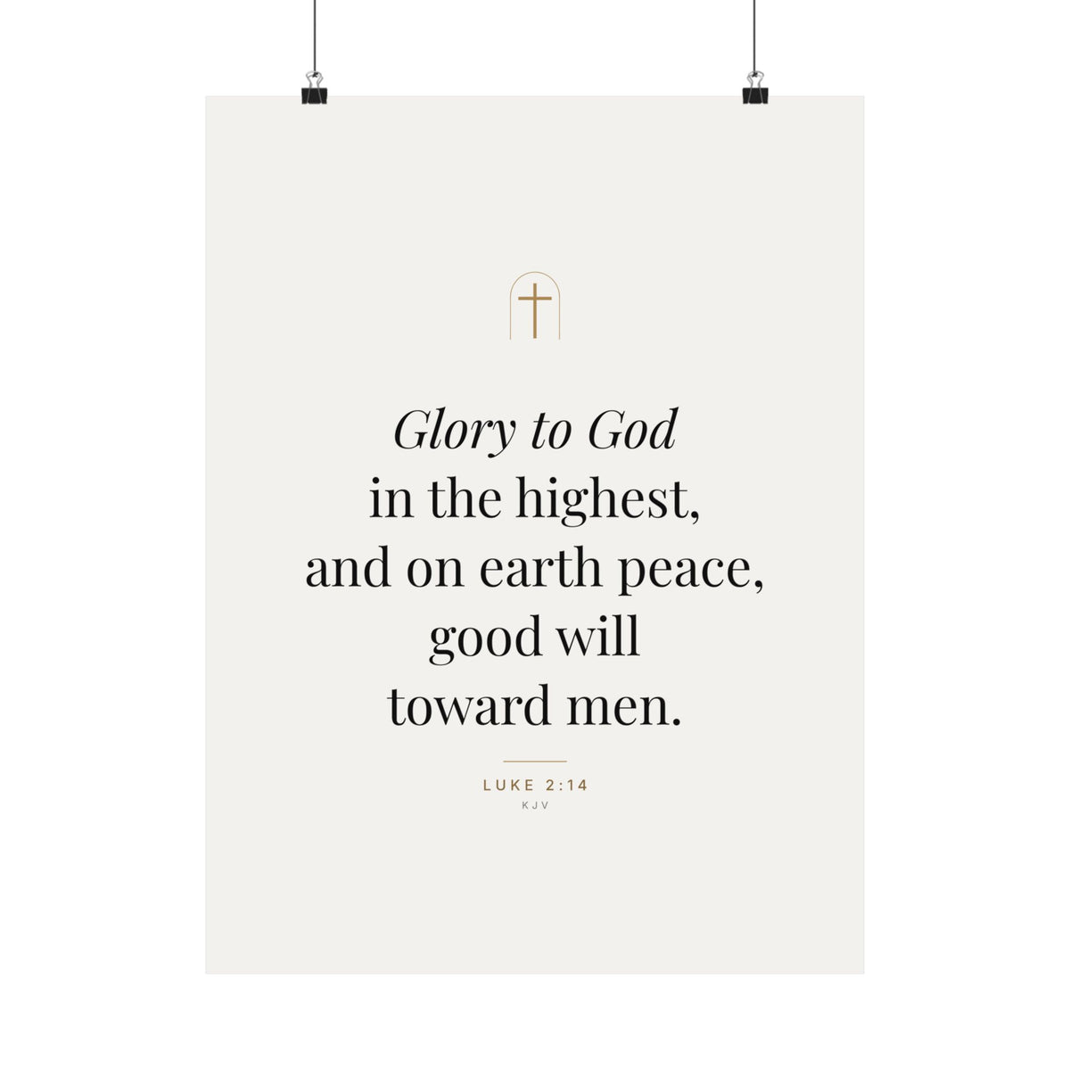 Glory to God Print – Luke 2:14 (Unframed)