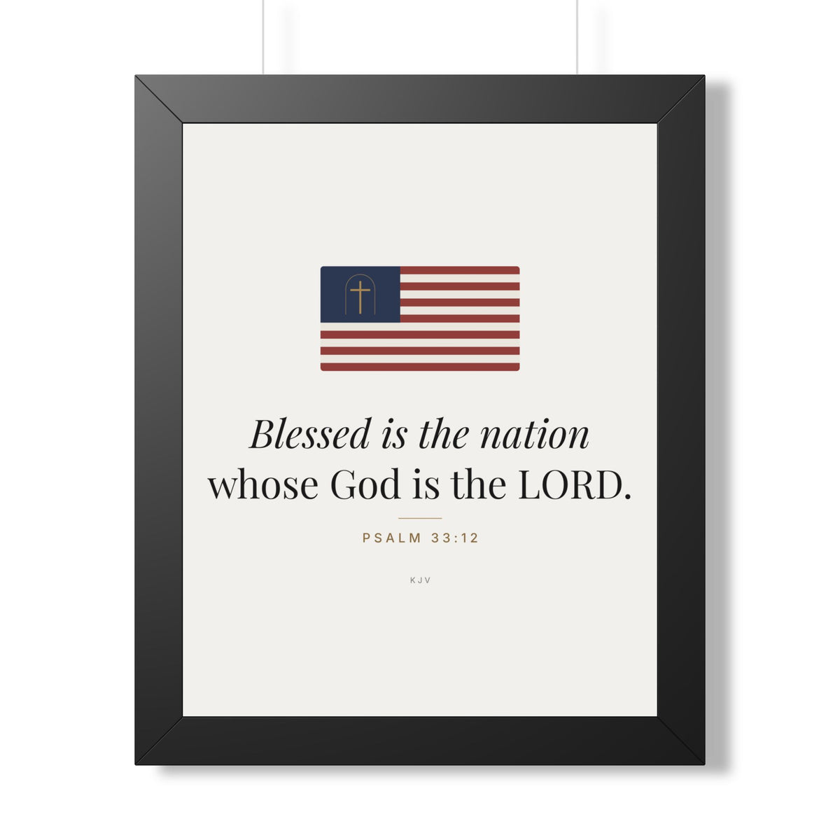 Blessed Is the Nation Framed Print – Psalm 33:12