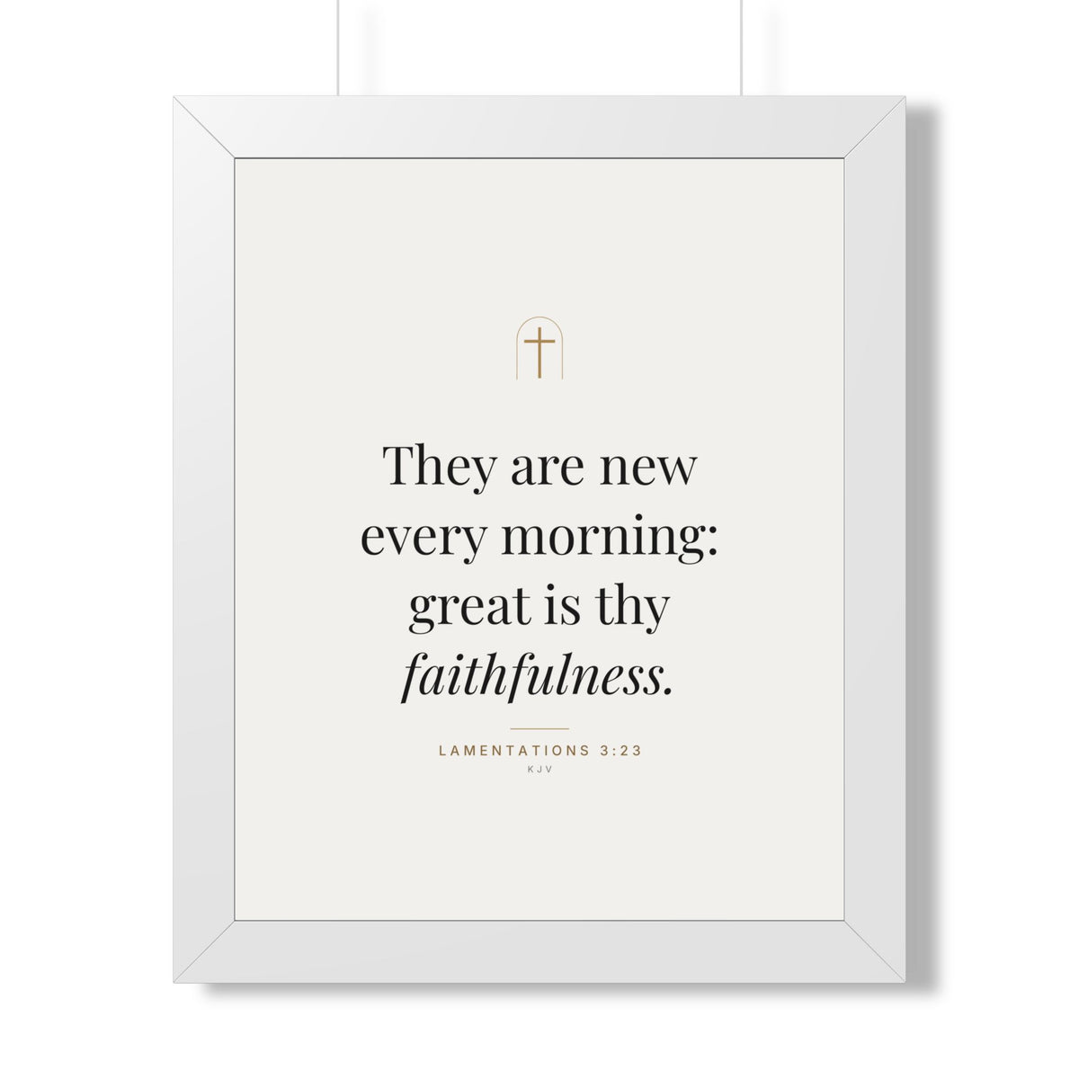 New Every Morning Framed Print – Lamentations 3:23