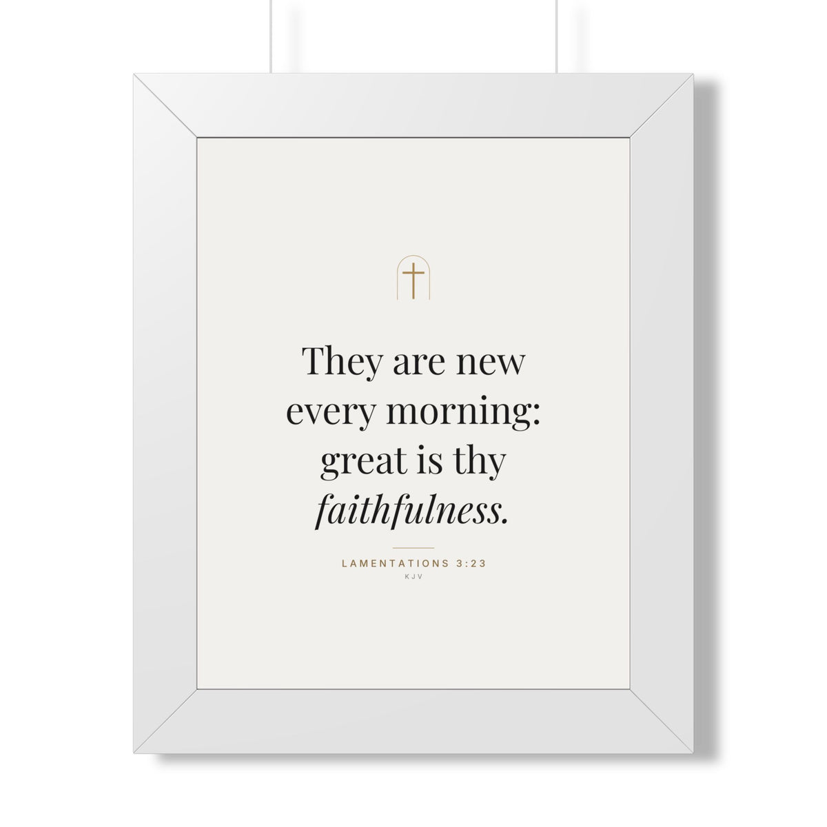 New Every Morning Framed Print – Lamentations 3:23