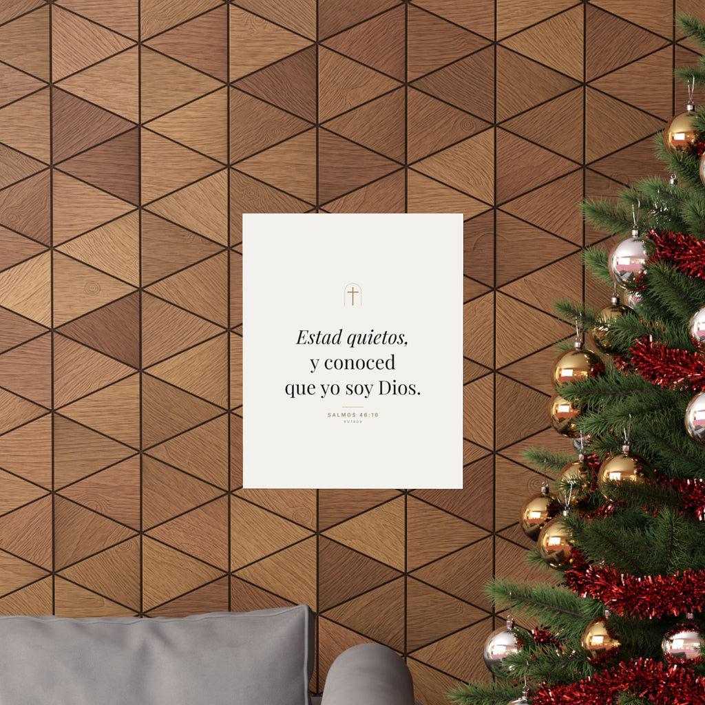 Be Still Print – Psalm 46:10, Unframed (Spanish Edition)