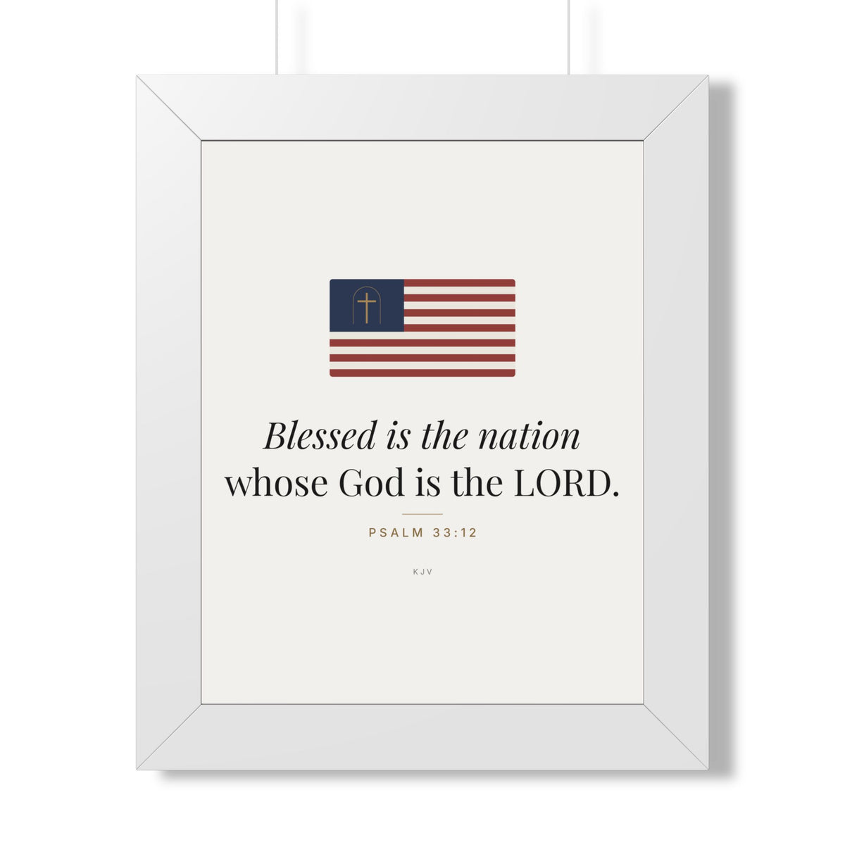 Blessed Is the Nation Framed Print – Psalm 33:12