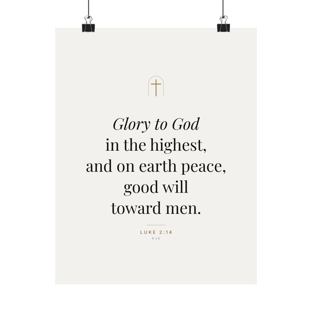Glory to God Print – Luke 2:14 (Unframed)