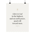 Glory to God Print – Luke 2:14 (Unframed)