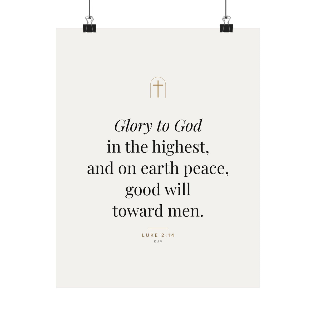 Glory to God Print – Luke 2:14 (Unframed)
