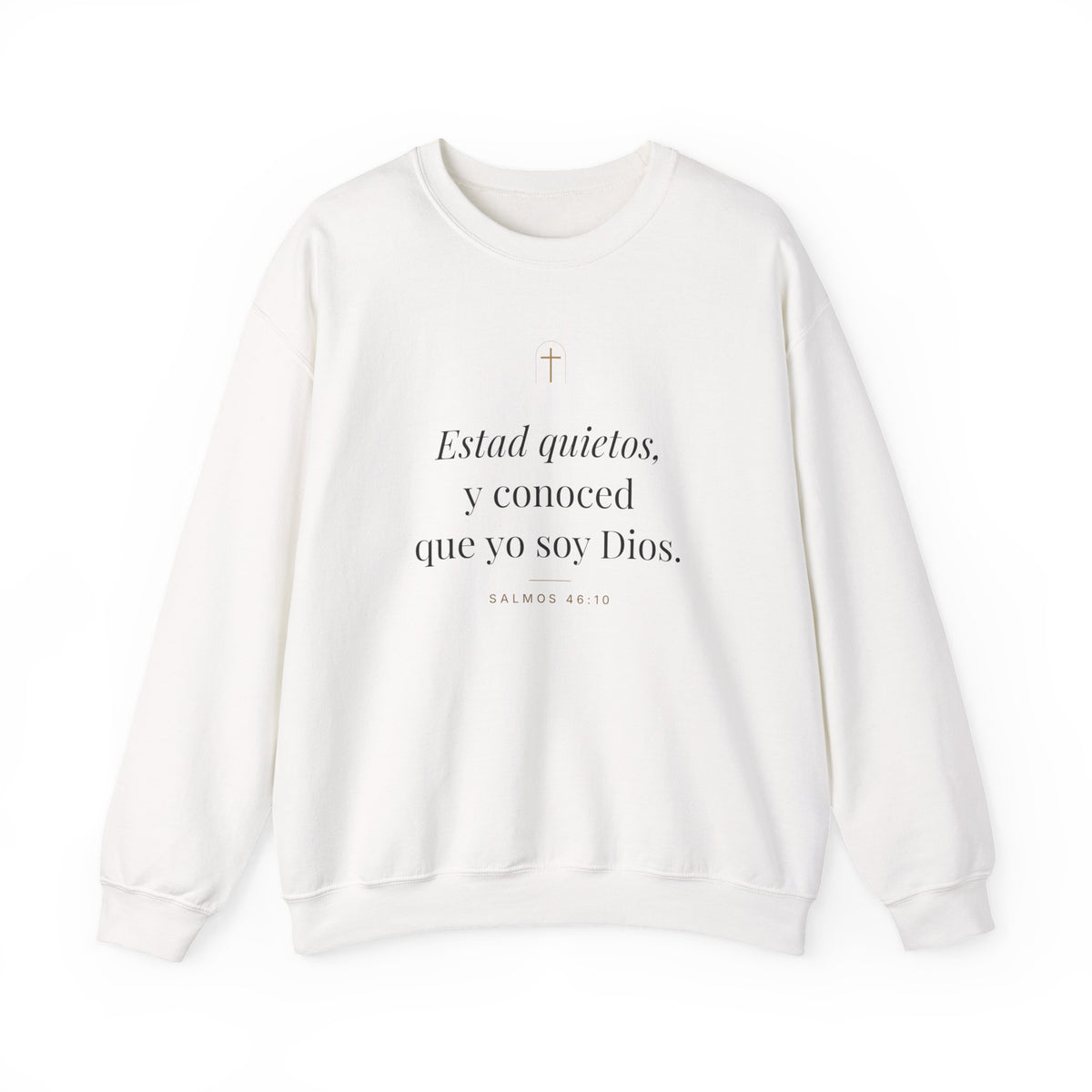 Be Still Crewneck Sweatshirt – Psalm 46:10 (Spanish Edition)