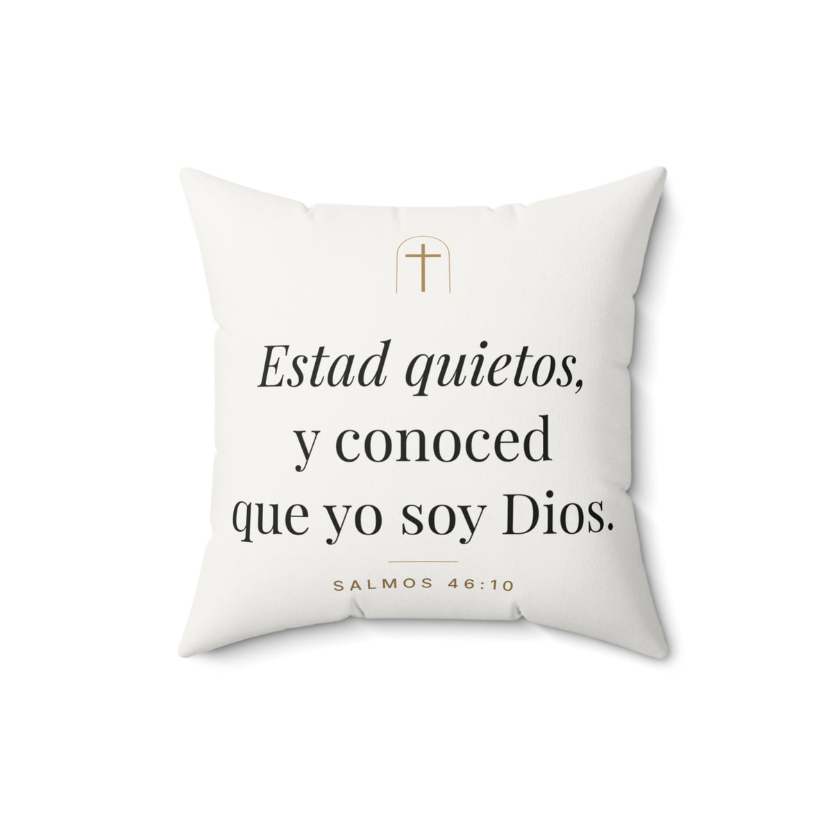 Be Still Throw Pillow – Psalm 46:10 (Spanish Edition)