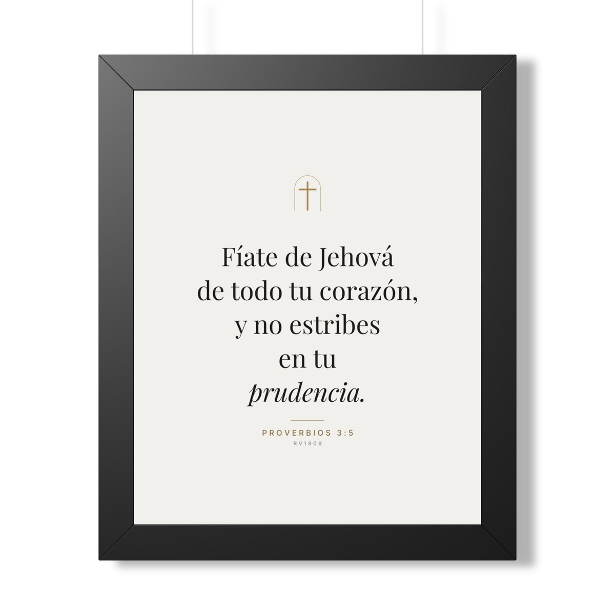 Trust in the Lord Framed Print – Proverbs 3:5 (Spanish Edition)