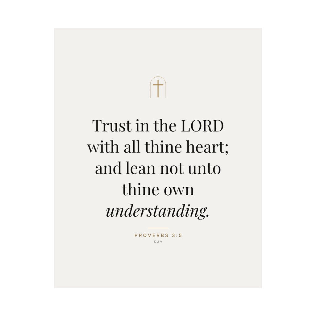 Trust in the Lord Print – Proverbs 3:5 (Unframed)