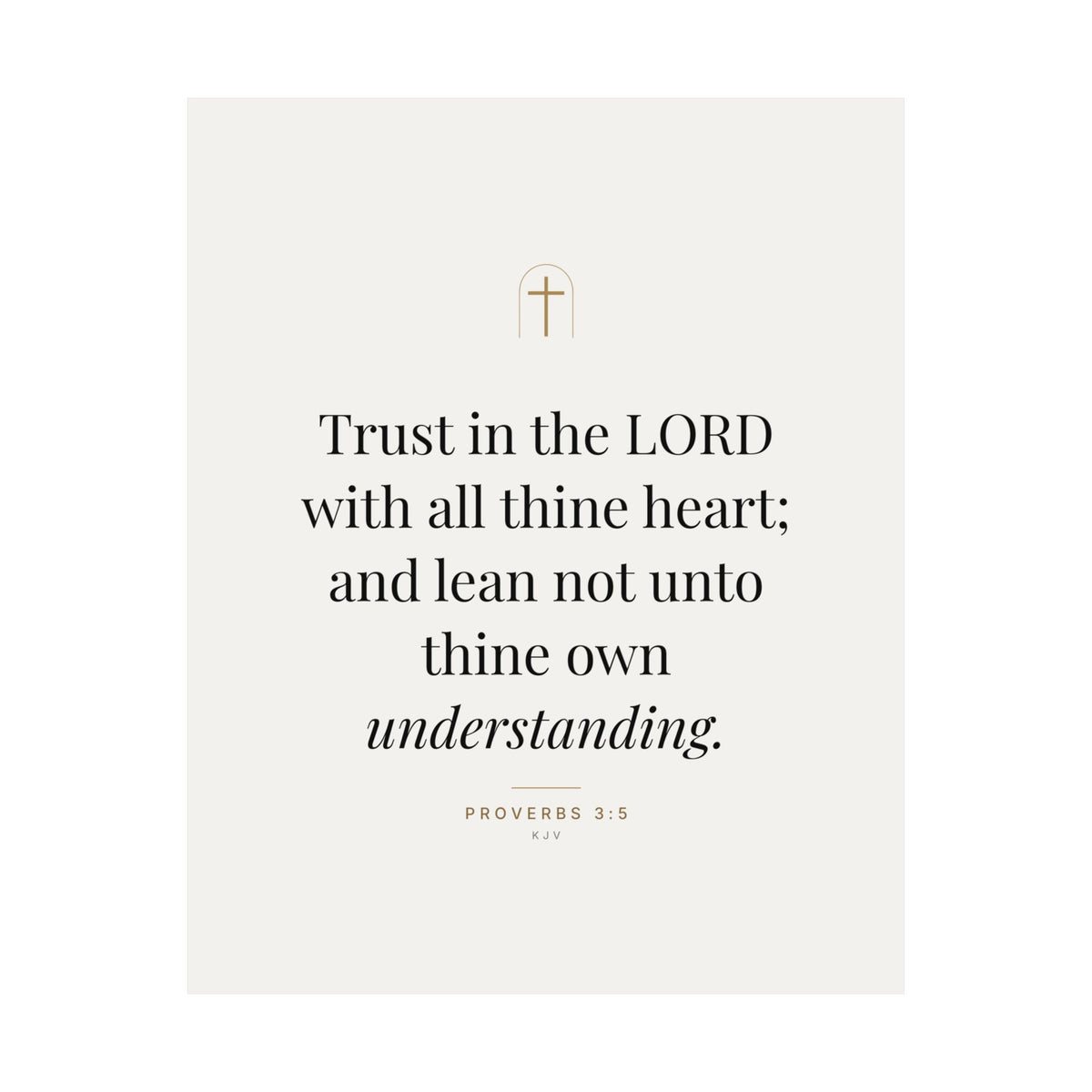 Trust in the Lord Print – Proverbs 3:5 (Unframed)