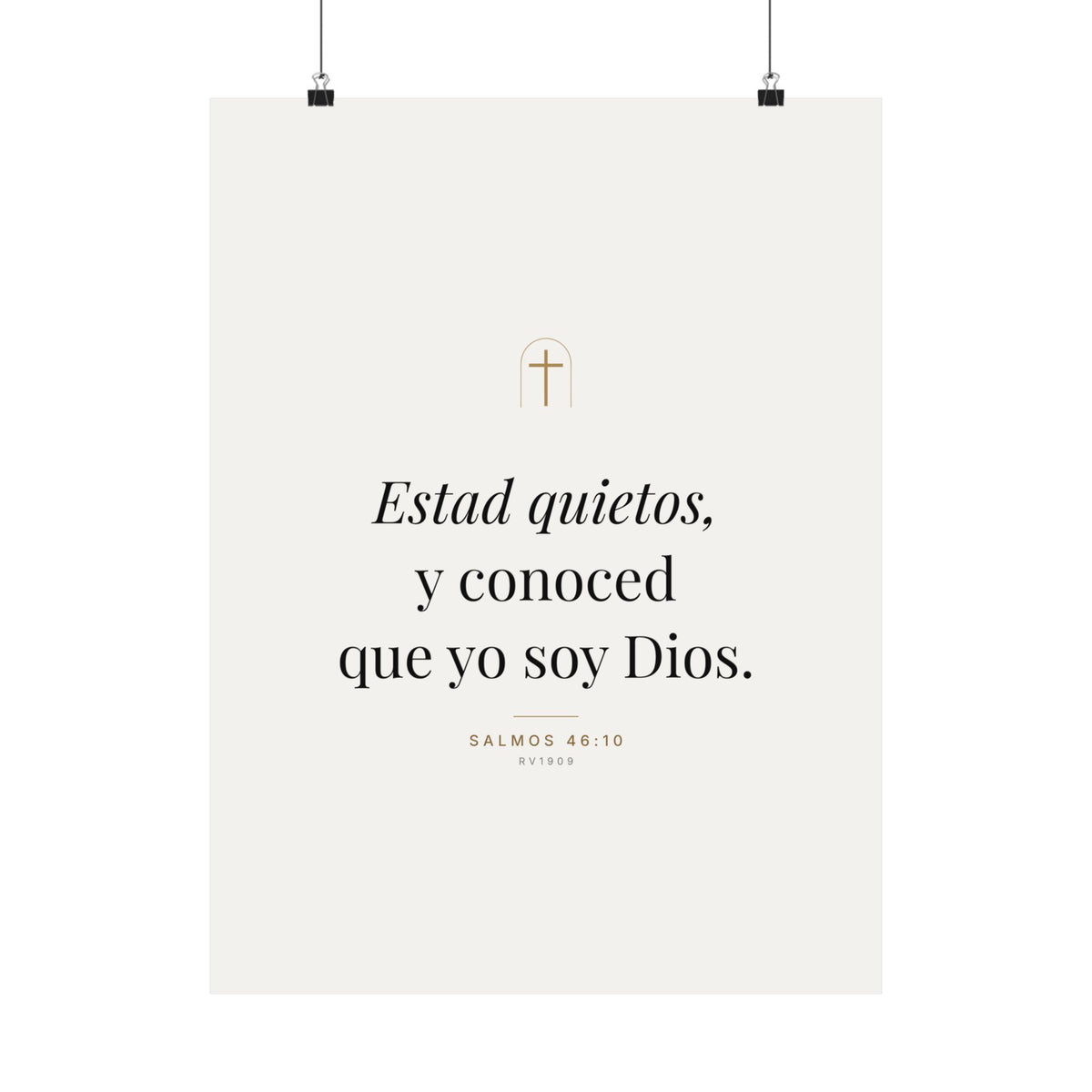 Be Still Print – Psalm 46:10, Unframed (Spanish Edition)