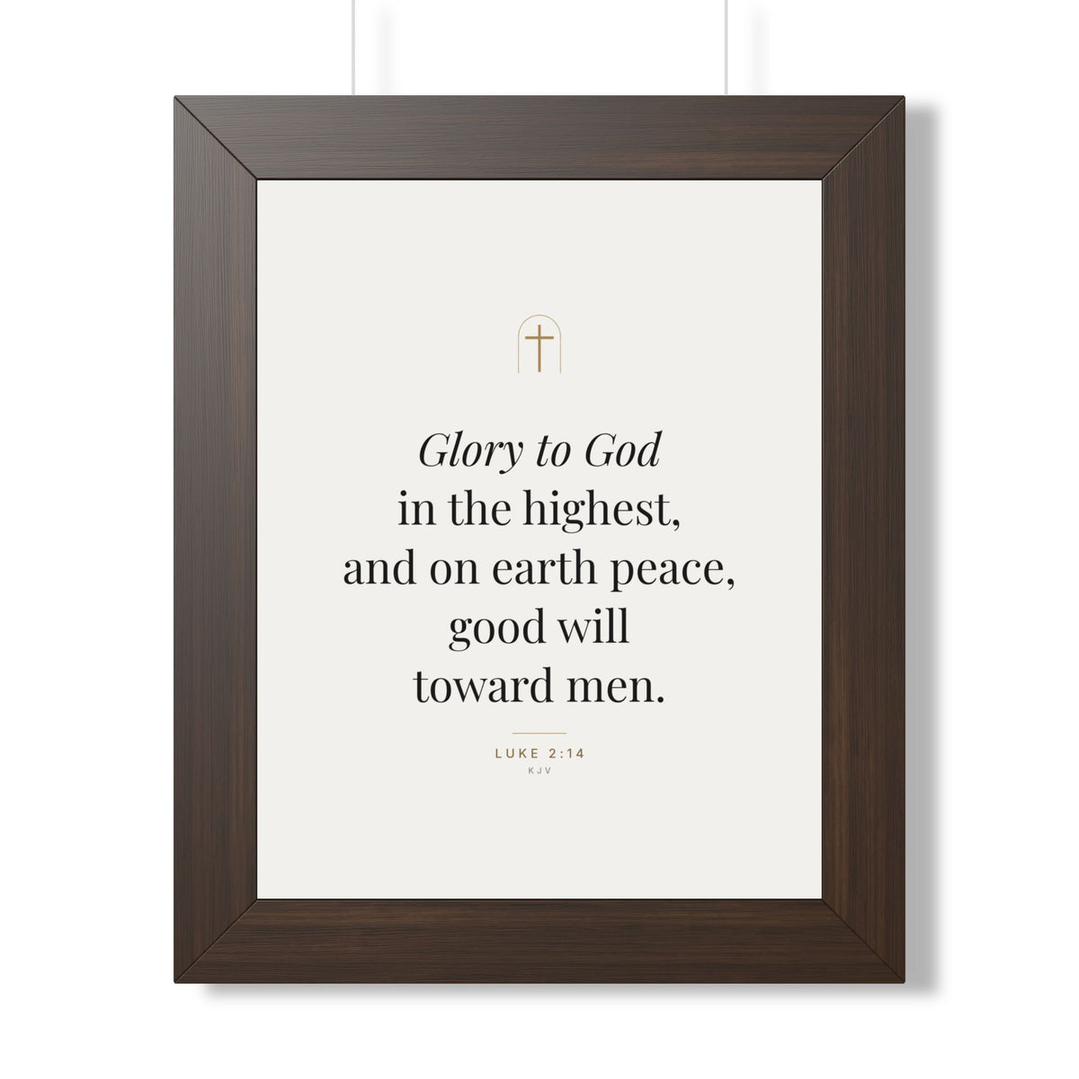 Glory to God Framed Print – Luke 2:14