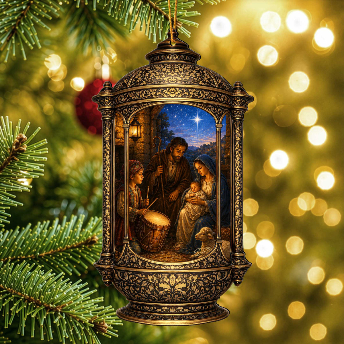 Holy Family Nativity Lantern Ornament – G. Debrekht