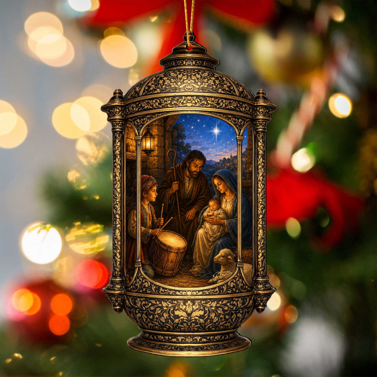 Holy Family Nativity Lantern Ornament – G. Debrekht
