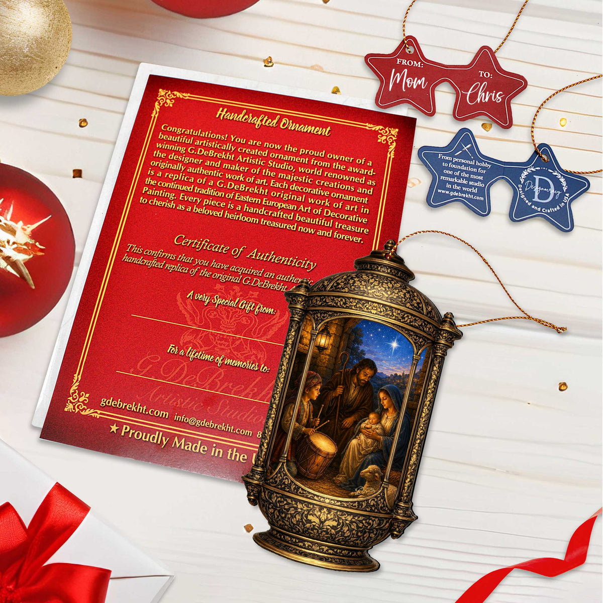 Holy Family Nativity Lantern Ornament – G. Debrekht