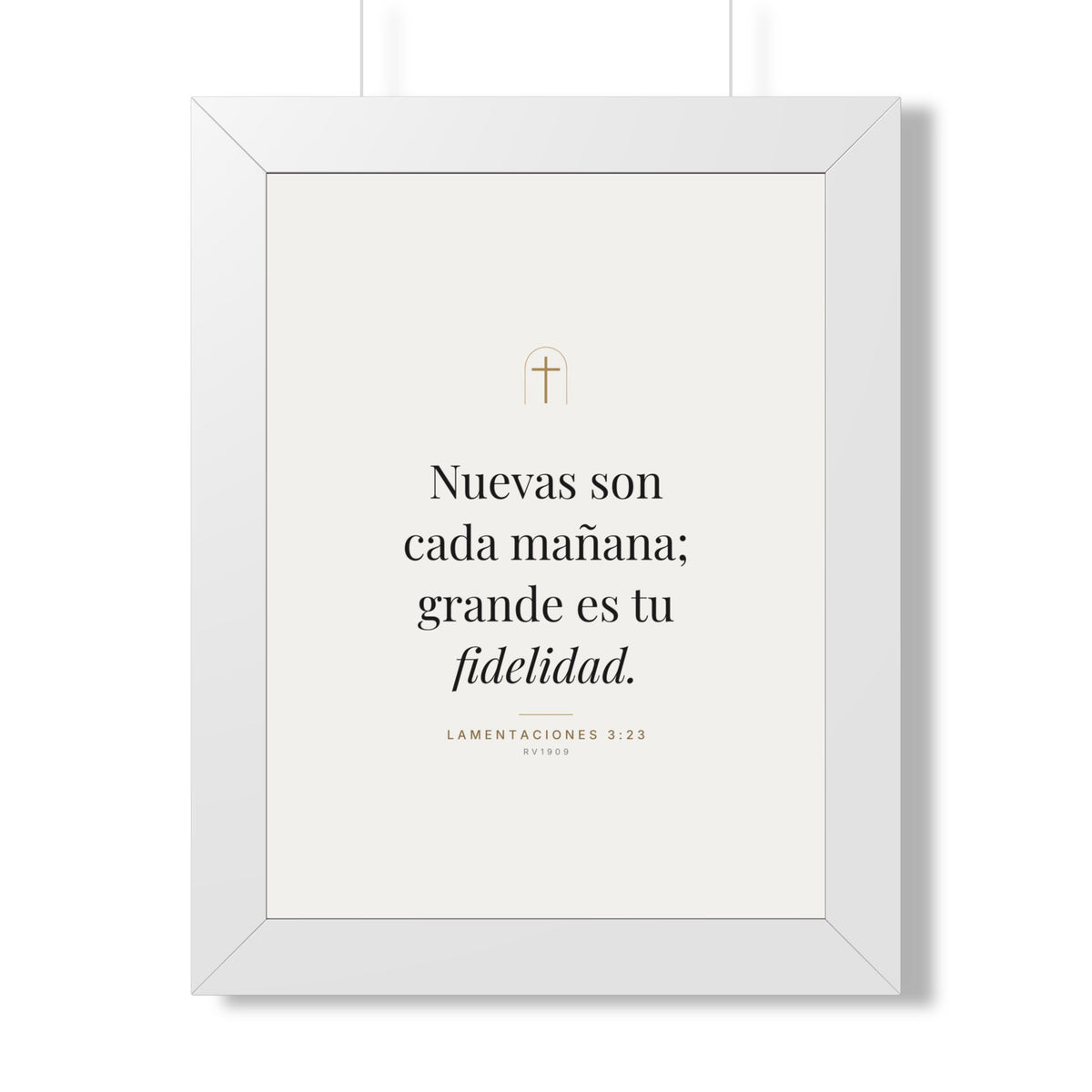 New Every Morning Framed Print – Lamentations 3:23 (Spanish Edition)