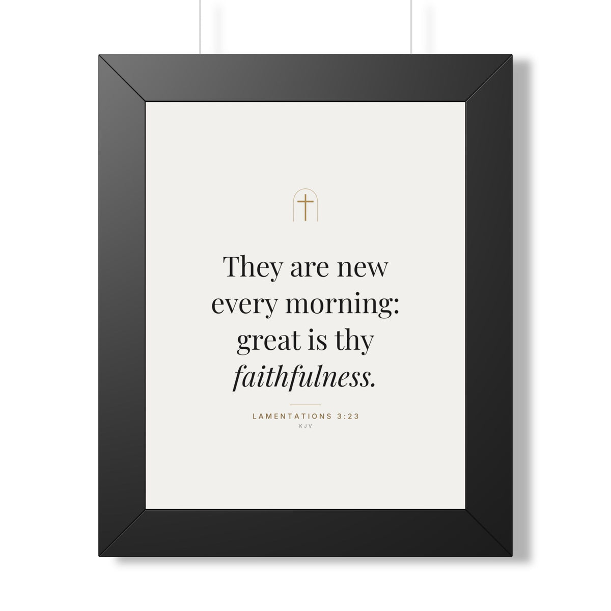New Every Morning Framed Print – Lamentations 3:23
